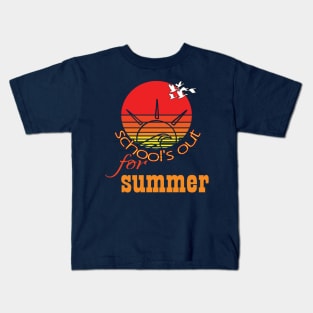 cute retro last day of school school's out for summer teacher Kids T-Shirt